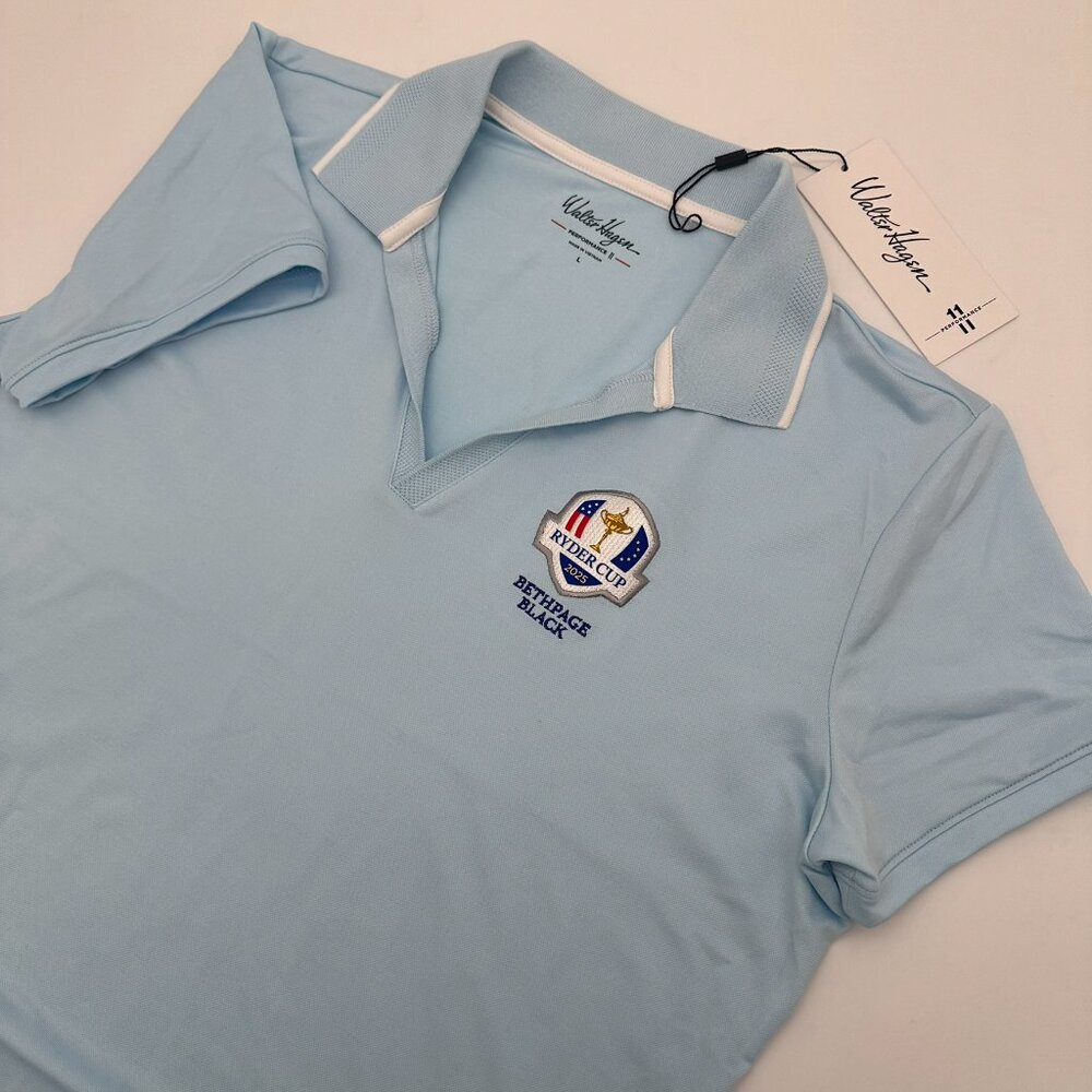 Walter Hagen Women's P11 2025 Ryder Cup Bethpage Golf Polo, Size Large, Blue‎